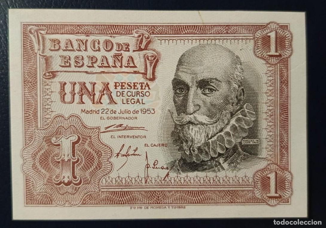 Billetes espa&ntilde;oles: UNA PESETA BANCO DE ESPA&Ntilde;A MADRID 22 DE JULIO DE 1953 ( BSP281 )