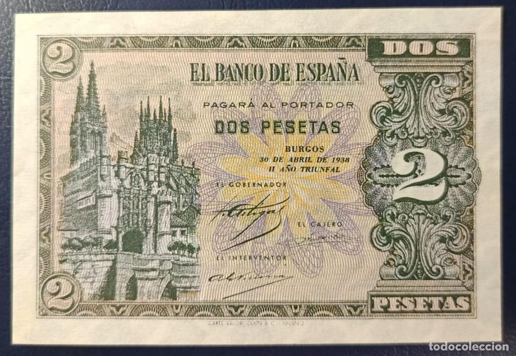 Billetes espa&ntilde;oles: DOS PESETAS BANCO DE ESPA&Ntilde;A BURGOS 30 DE ABRIL DE 1938 ( BSP283 )
