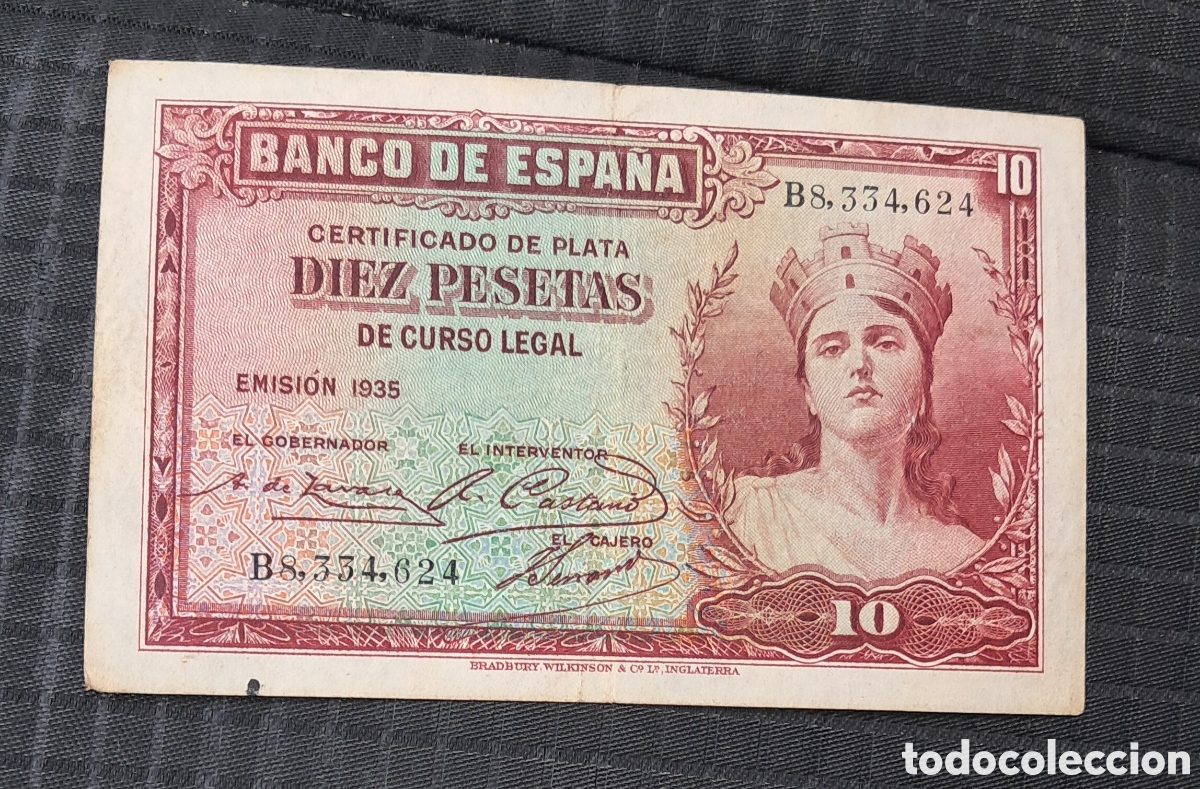 Billetes espa&ntilde;oles: Billete 10 pesetas 1935