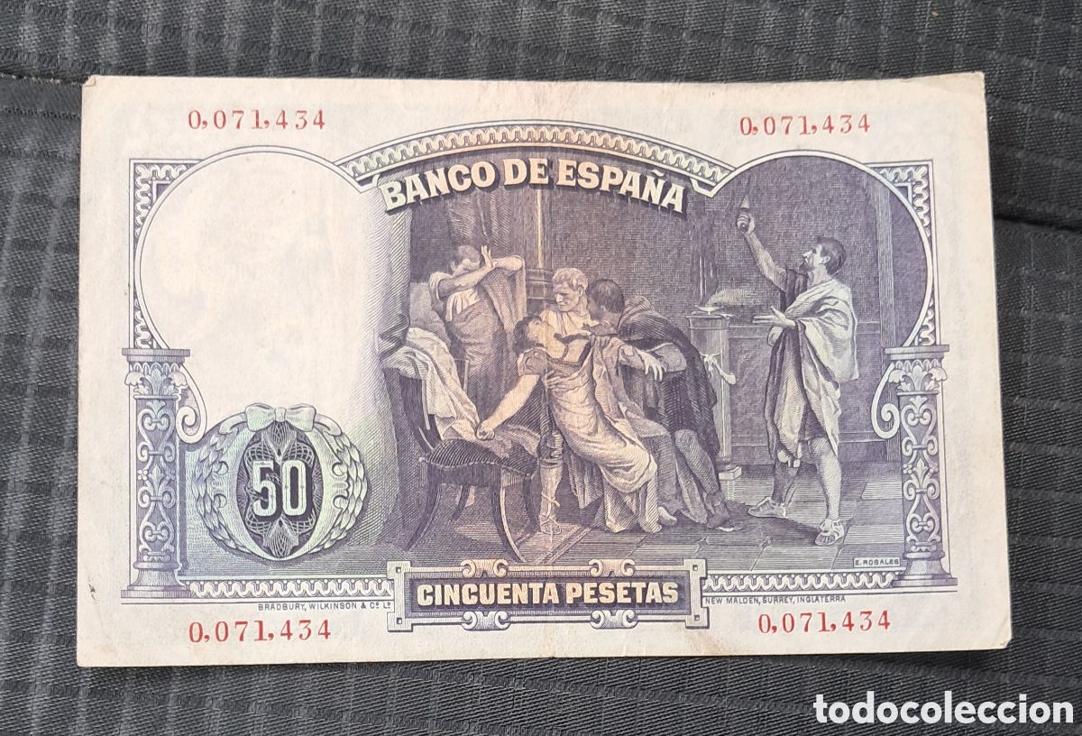 Billetes espa&ntilde;oles: Billete 50 pesetas 1931 - Foto 2