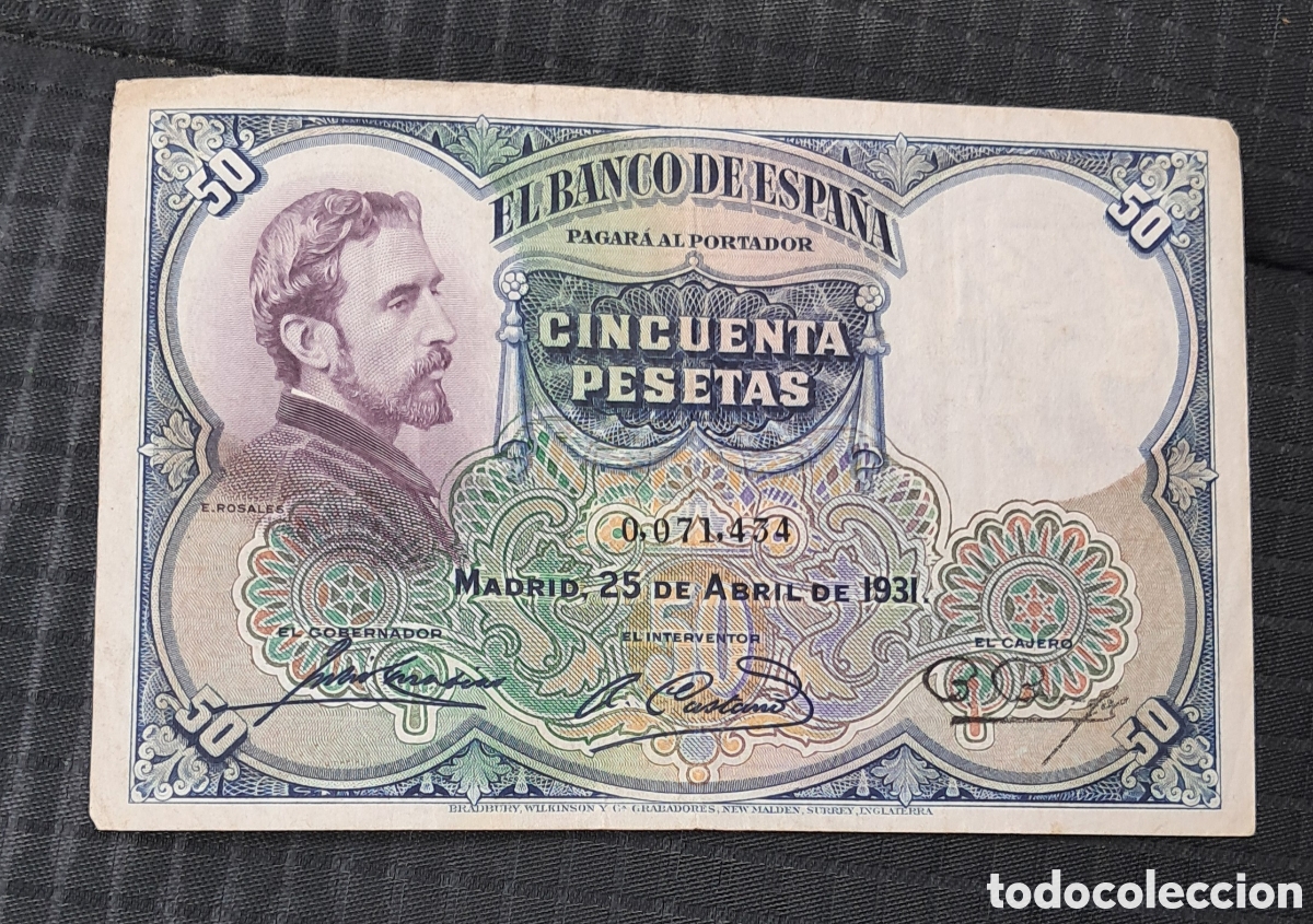 Billetes espa&ntilde;oles: Billete 50 pesetas 1931