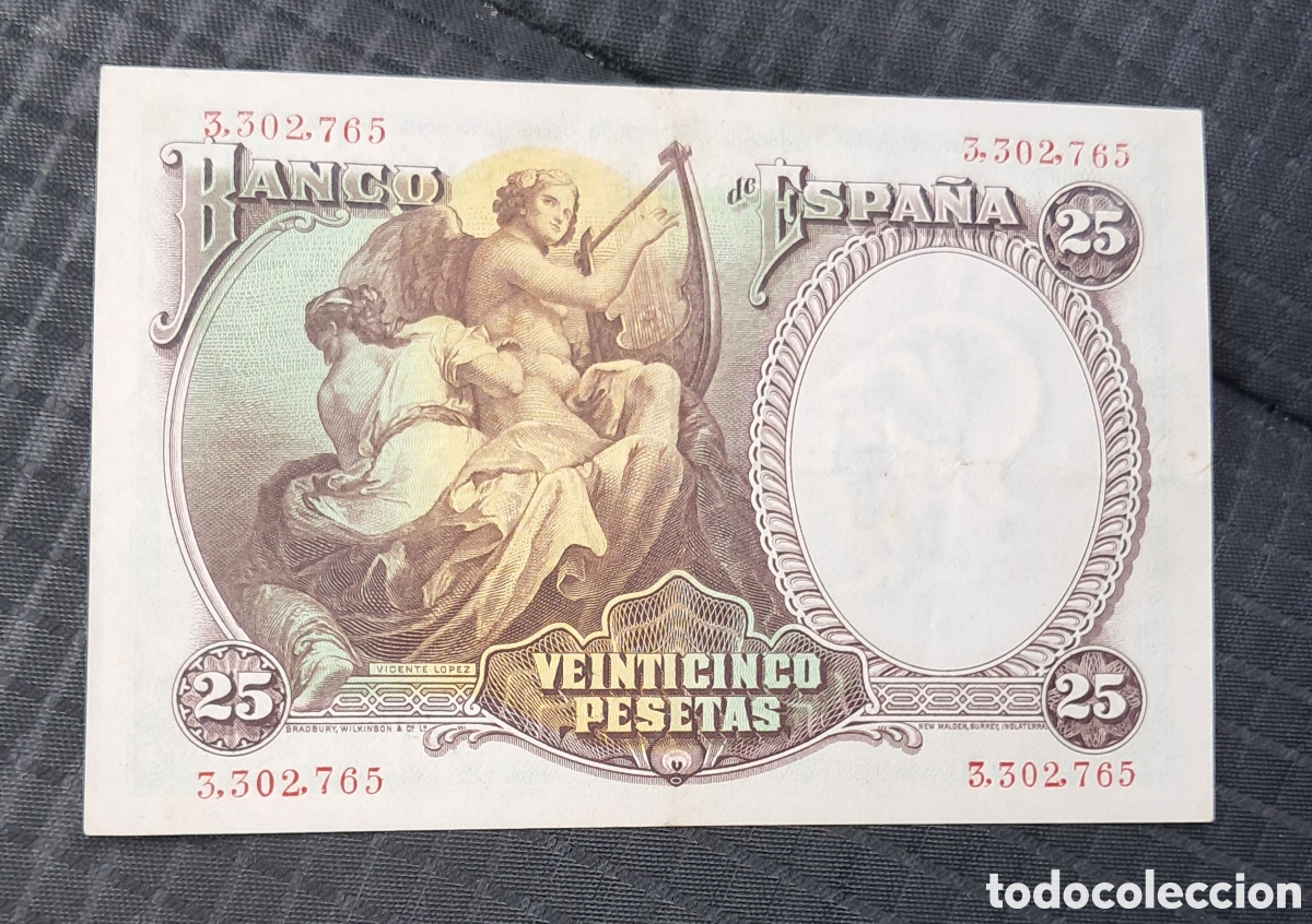 Billetes espa&ntilde;oles: Billete 25 pesetas 1931 - Foto 2