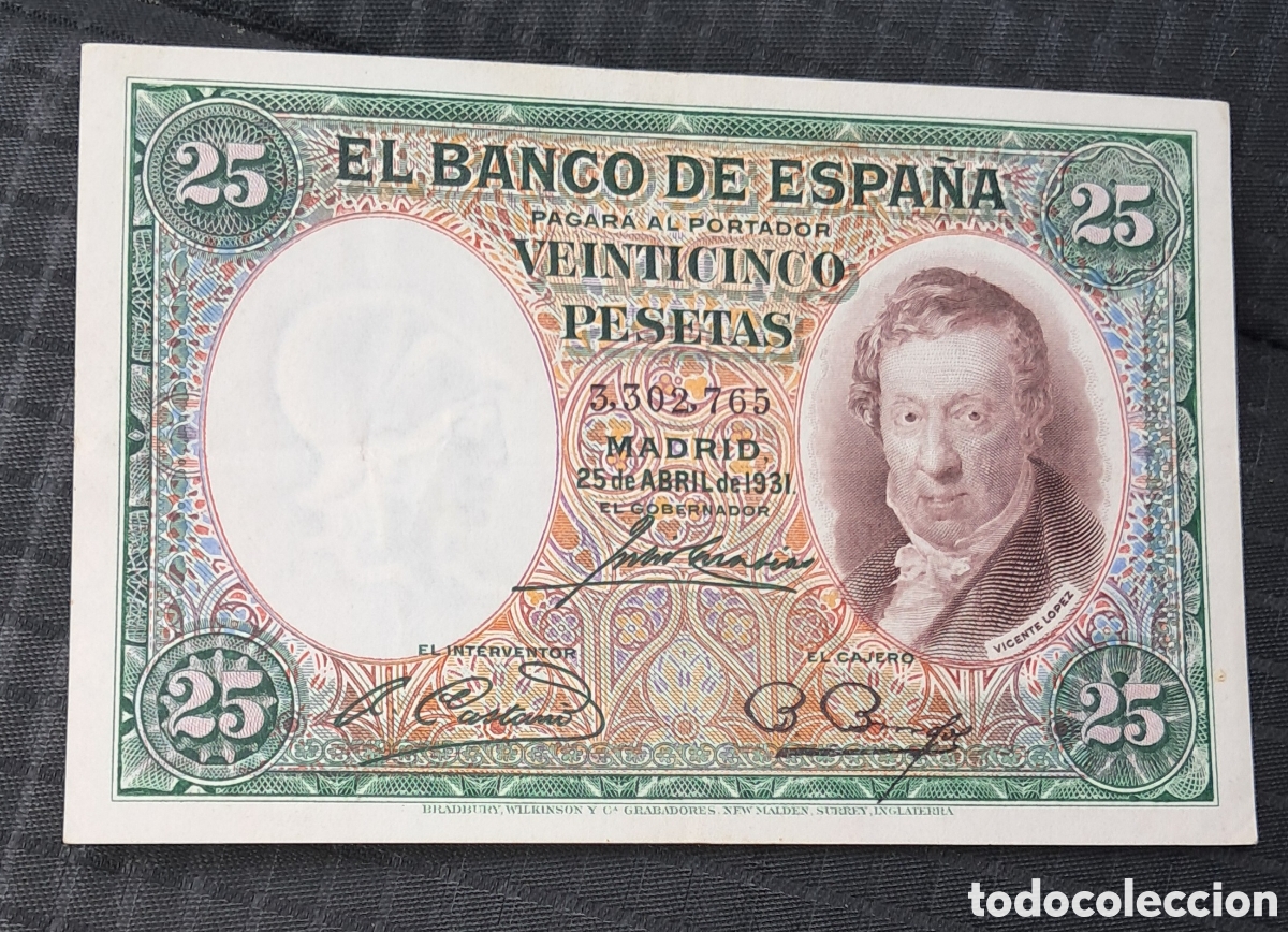 Billetes espa&ntilde;oles: Billete 25 pesetas 1931
