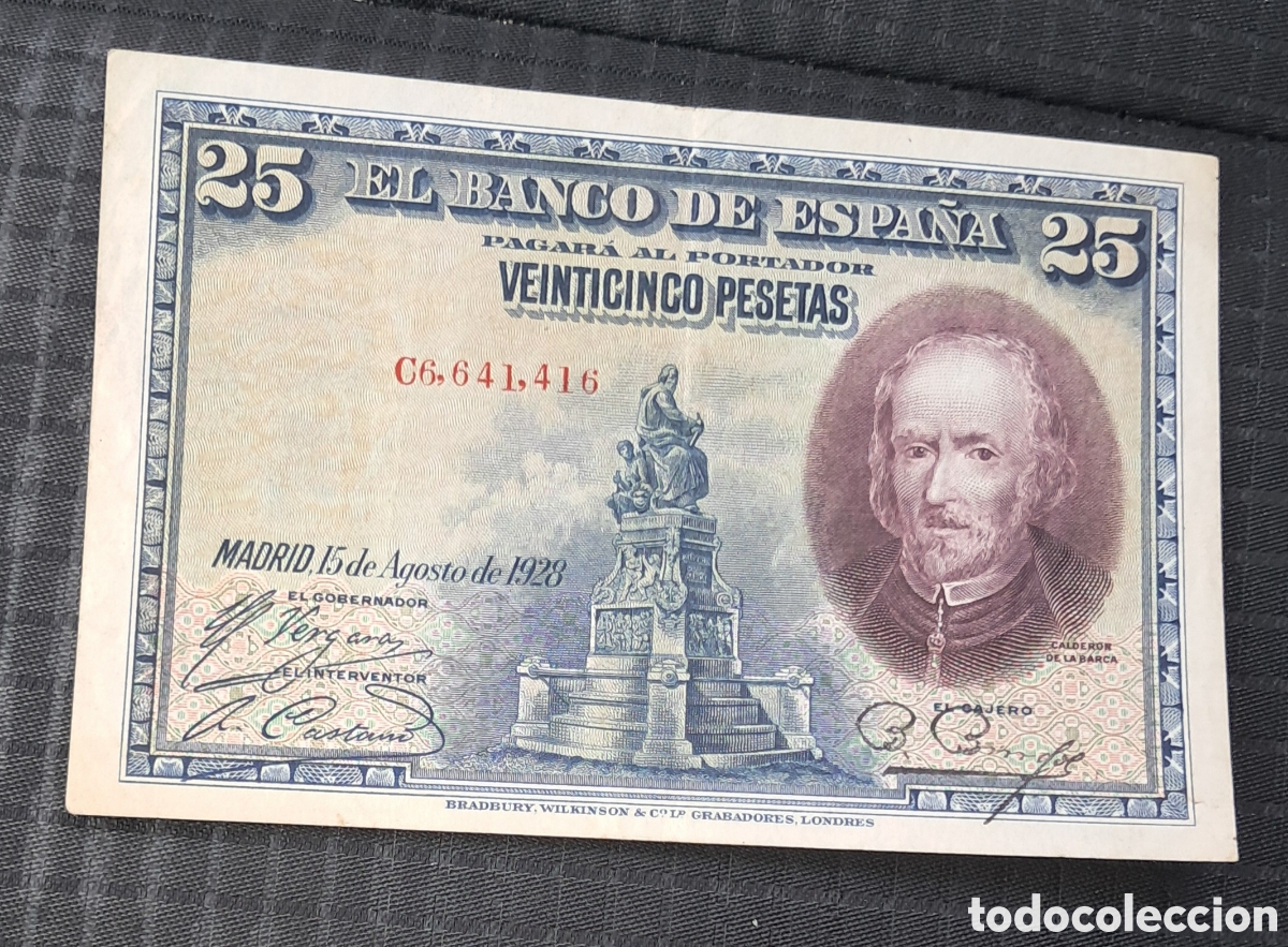 Billetes espa&ntilde;oles: Billete 25 pesetas 1928