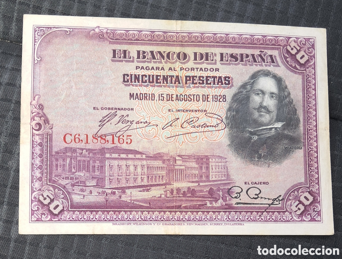 Billetes espa&ntilde;oles: Billete 50 pesetas 1928
