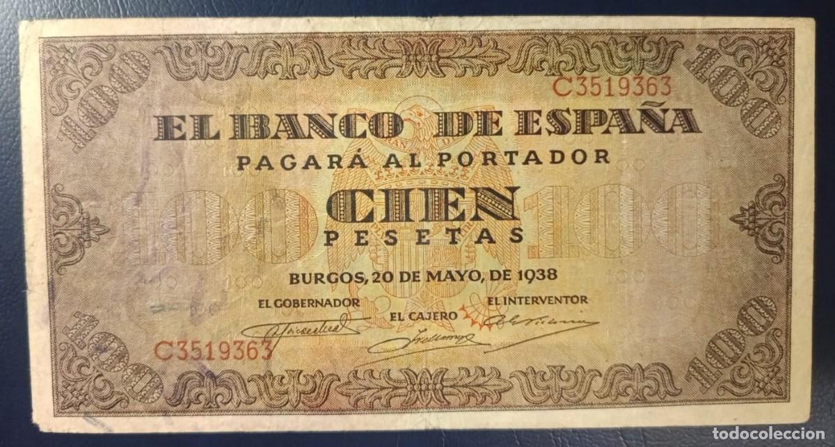 Billetes espa&ntilde;oles: 100 PESETAS BANCO DE ESPA&Ntilde;A BURGOS 20 DE MAYO DE 1938 ( BSP305 )