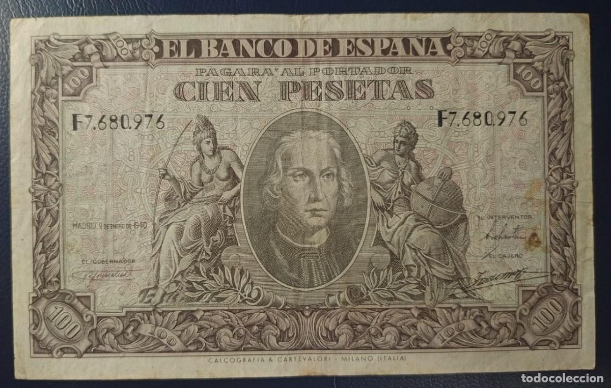Billetes espa&ntilde;oles: 100 PESETAS BANCO DE ESPA&Ntilde;A MADRID 9 DE ENERO DE 1940 ( BSP307 )