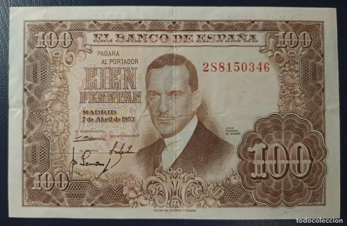 Billetes espa&ntilde;oles: 100 PESETAS BANCO DE ESPA&Ntilde;A MADRID 7 DE ABRIL DE 1953 ( BSP310 )
