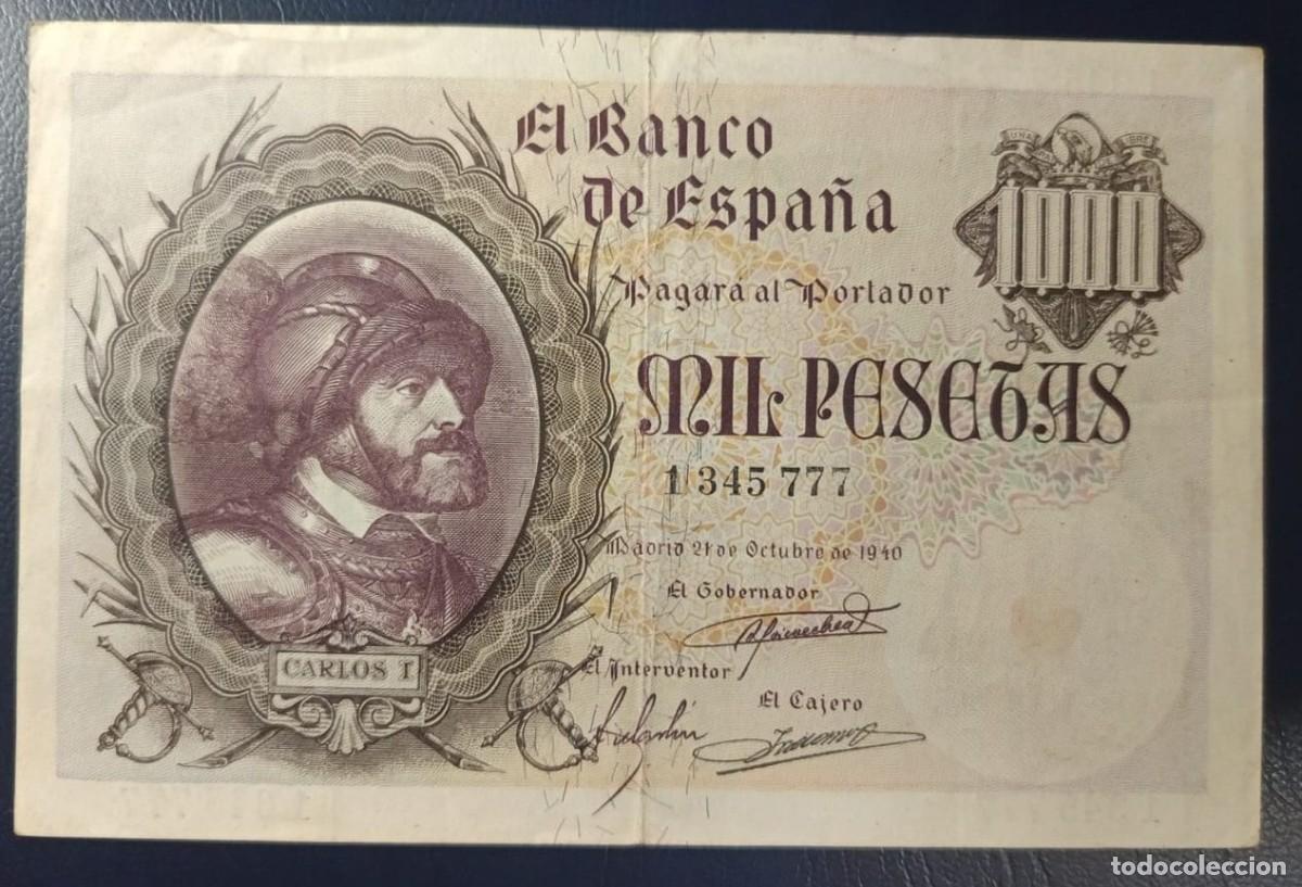 Billetes espa&ntilde;oles: 1000 PESETAS BANCO DE ESPA&Ntilde;A MADRID 21 DE OCTUBRE DE 1940 ( BSP323 )