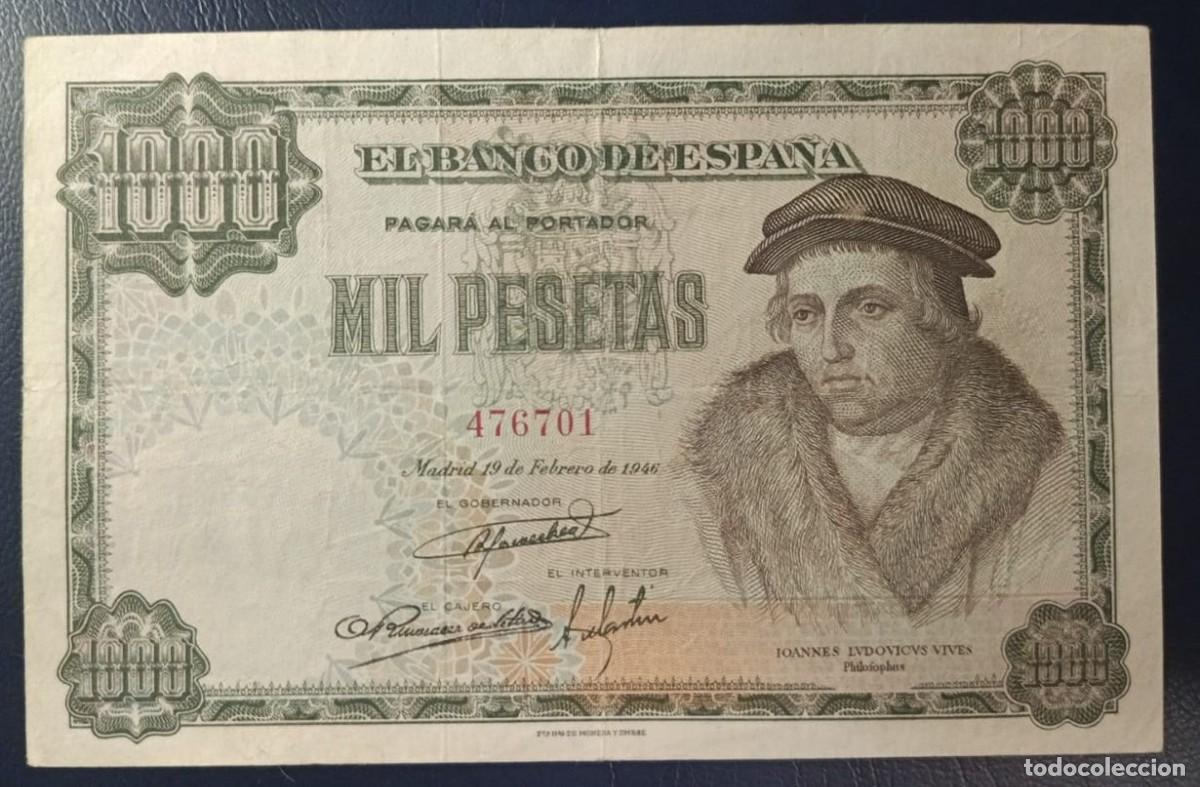 Billetes espa&ntilde;oles: 1000 PESETAS BANCO DE ESPA&Ntilde;A MADRID 19 DE FEBRERO DE 1946 ( BSP324 )