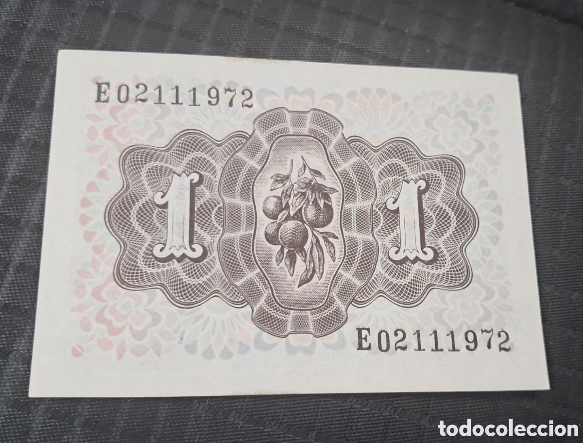 Billetes espa&ntilde;oles: Billete 1 peseta 1948 - Foto 2