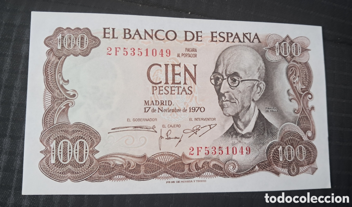Billetes espa&ntilde;oles: Billete 100 pesetas 1970