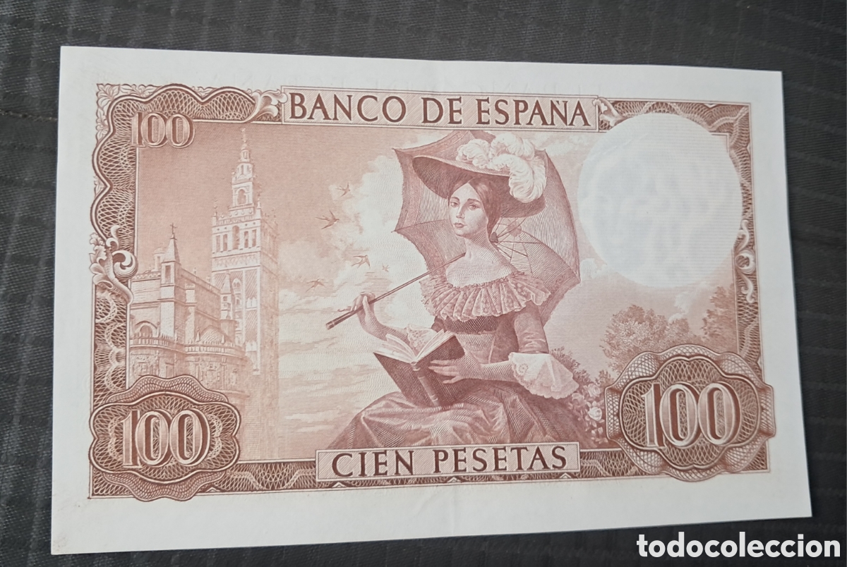 Billetes espa&ntilde;oles: Billete 100 pesetas 1965 - Foto 2