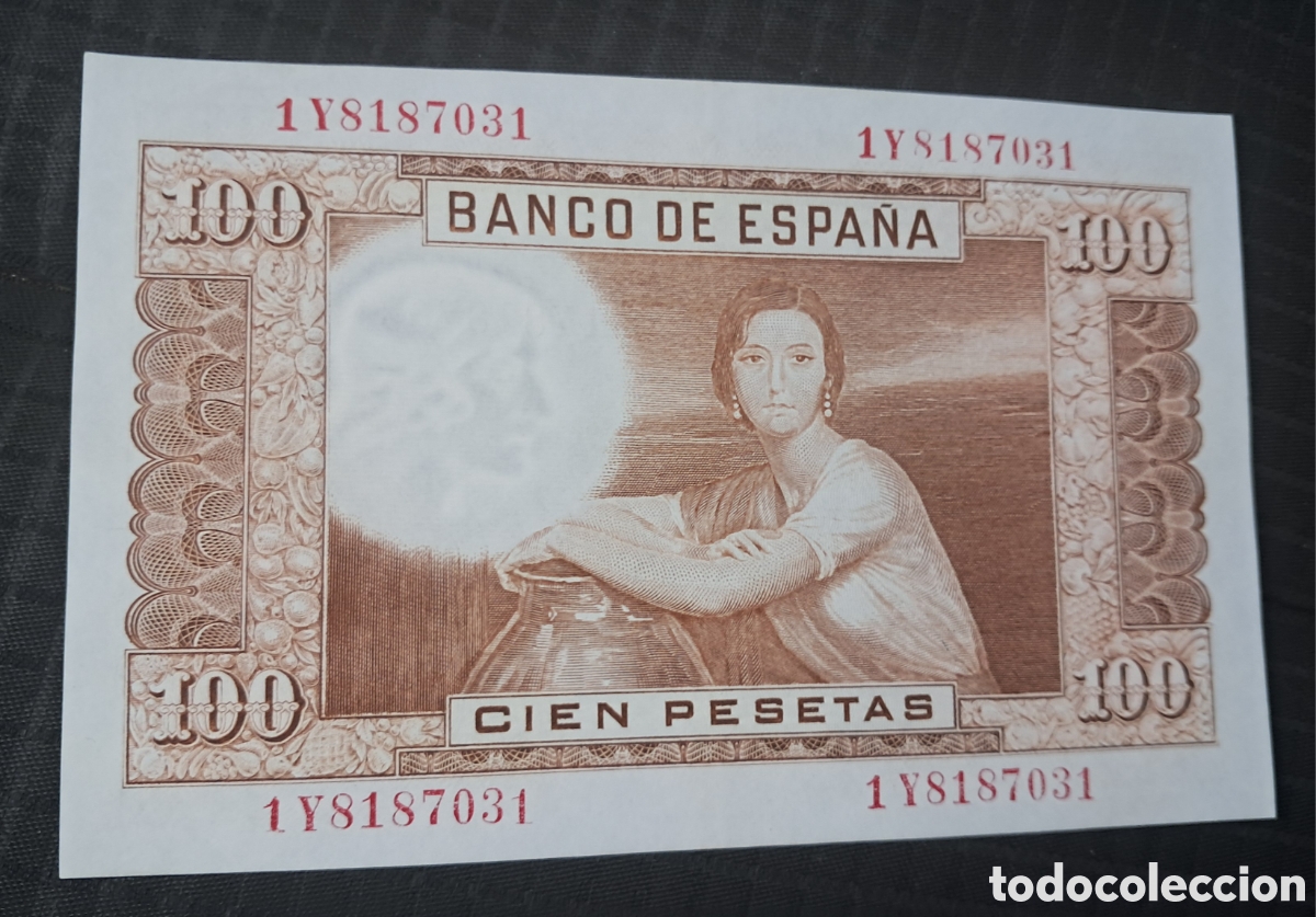 Billetes espa&ntilde;oles: Billete 100 pesetas 1953 - Foto 2