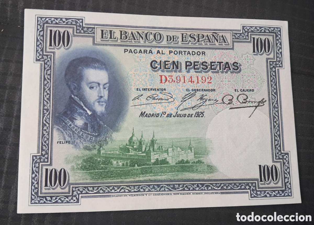 Billetes espa&ntilde;oles: Billete 100 pesetas 1925