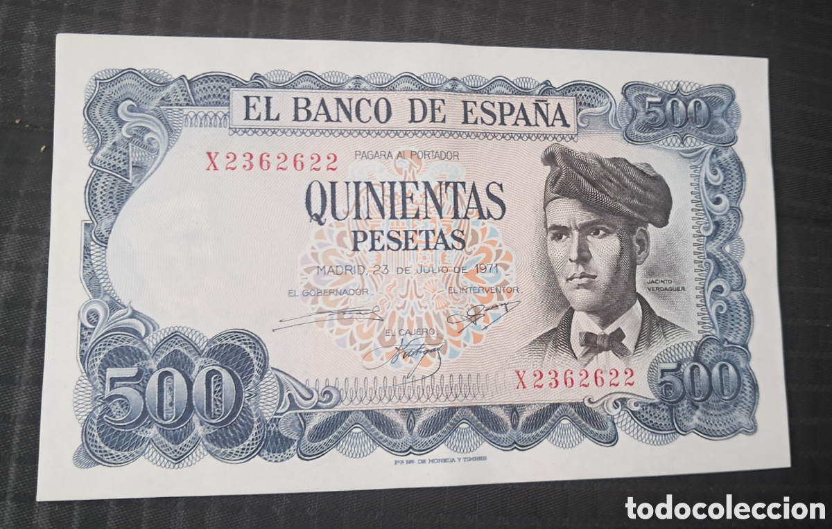 Billetes espa&ntilde;oles: Billete 500 pesetas 1971