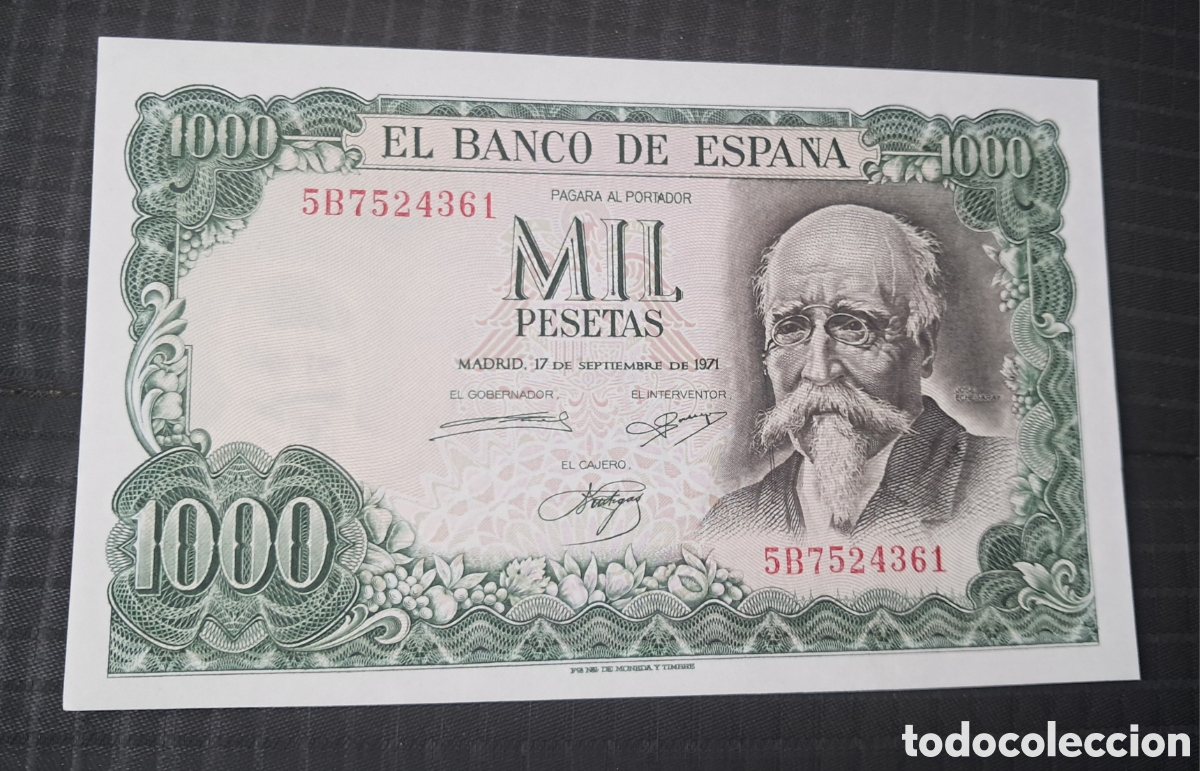 Billetes espa&ntilde;oles: Billete 1000 pesetas 1971