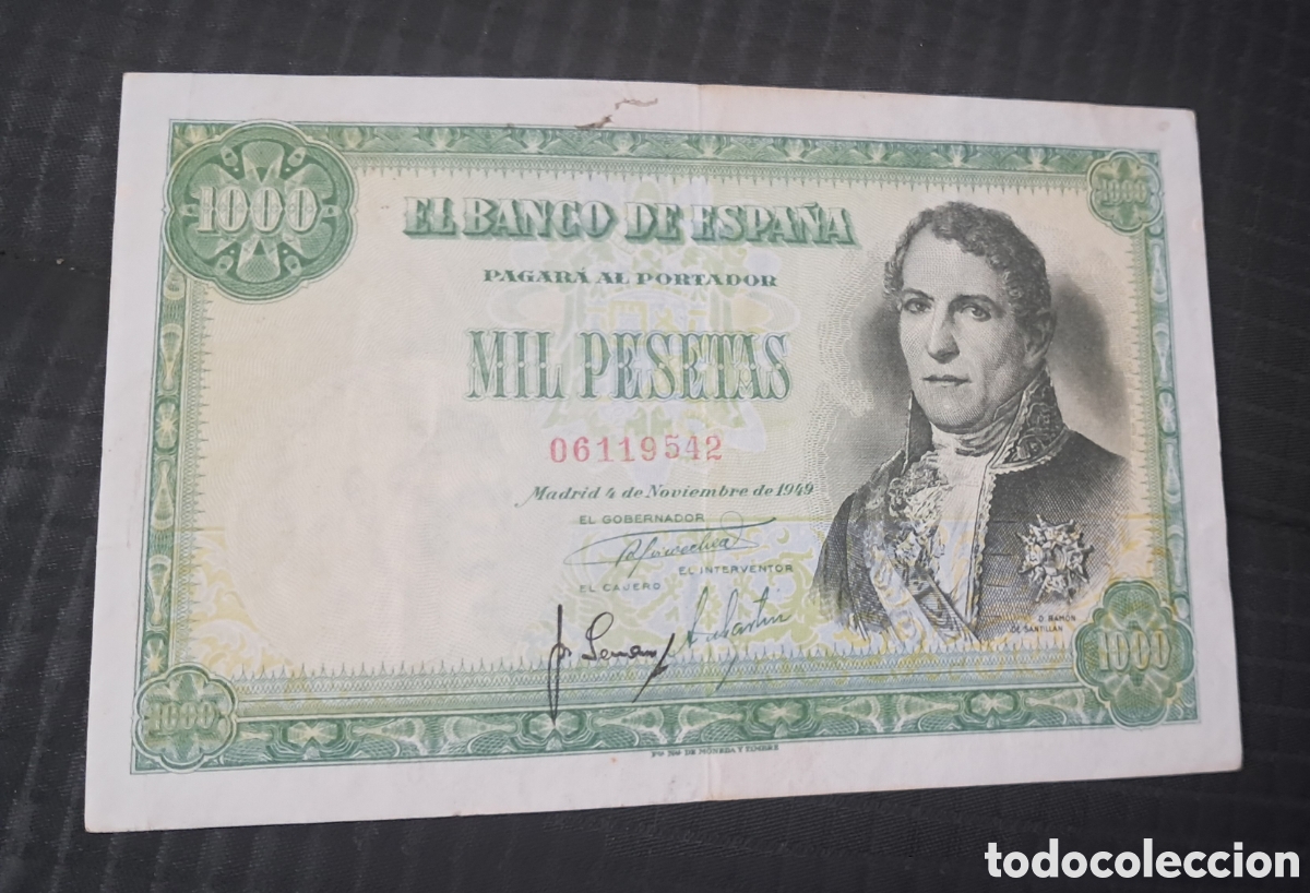 Billetes espa&ntilde;oles: Billete 1000 pesetas 1949