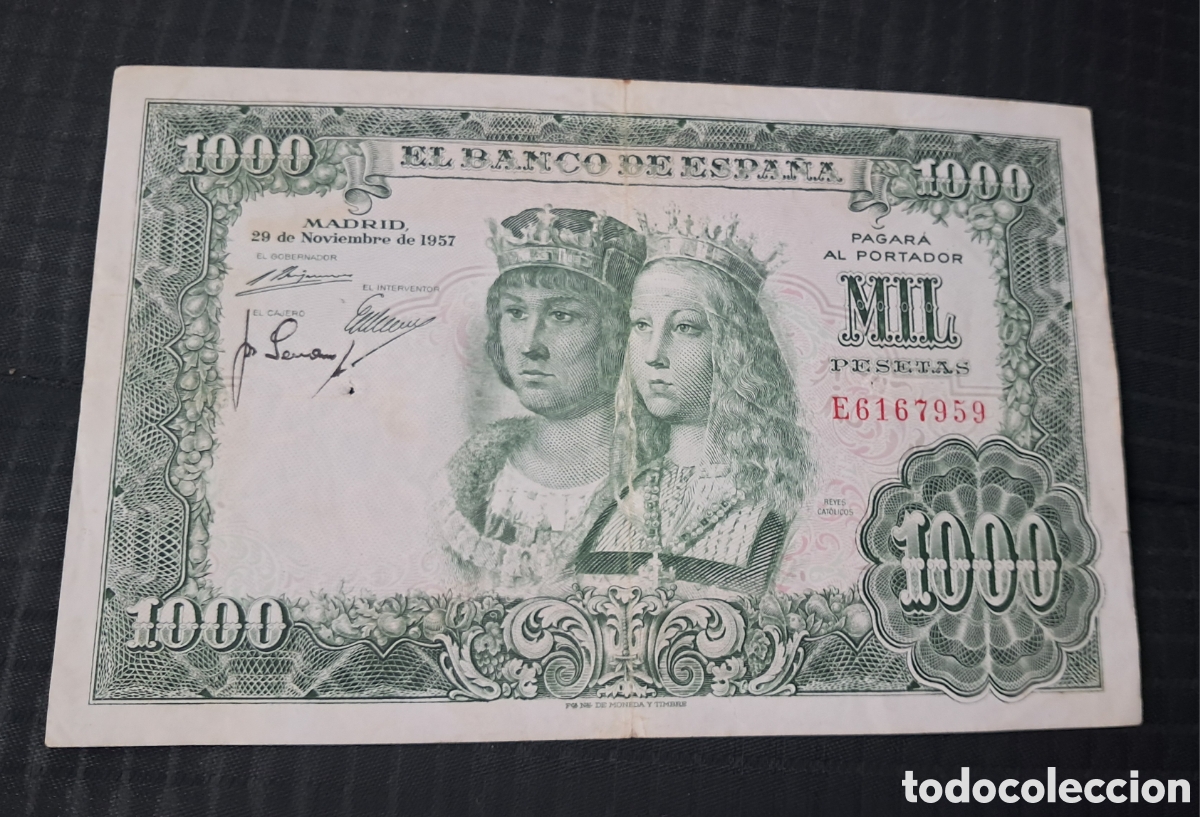 Billetes espa&ntilde;oles: Billete 1000 pesetas 1957