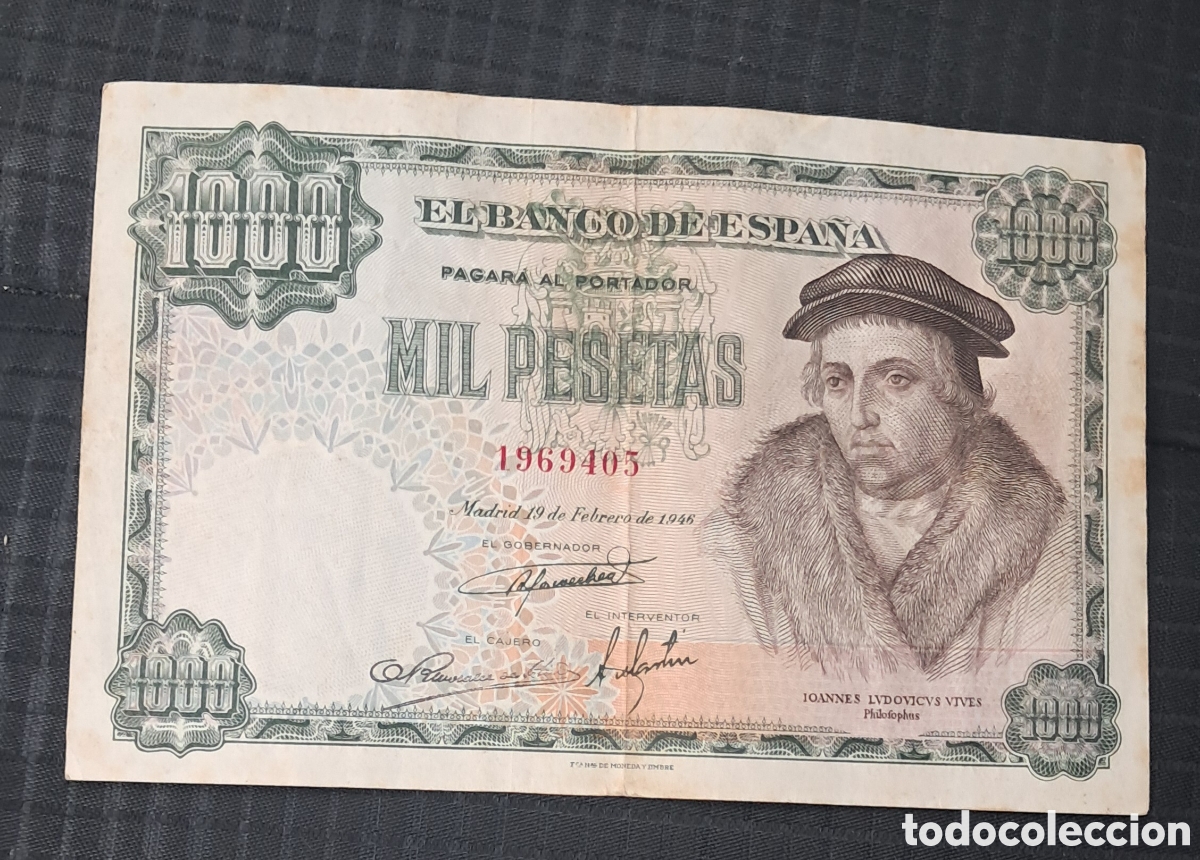 Billetes espa&ntilde;oles: Billete 1000 pesetas 1946