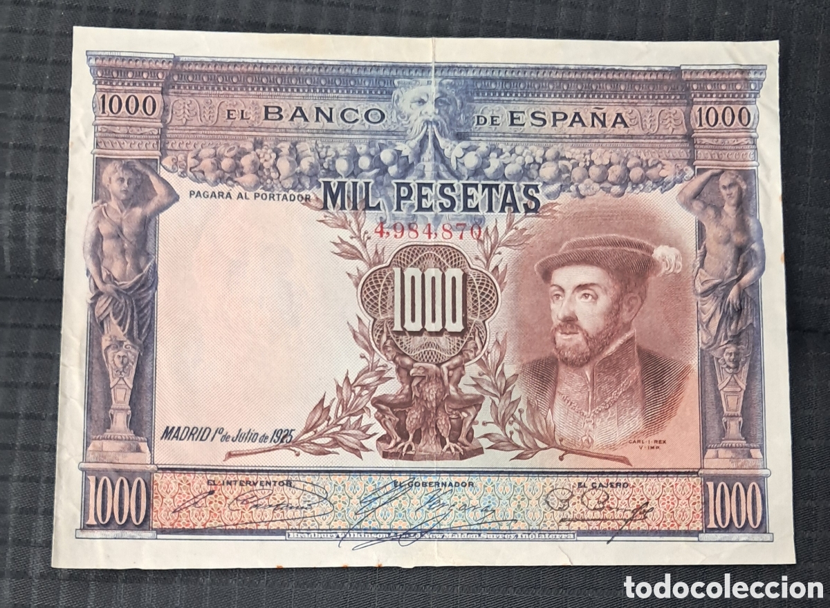 Billetes espa&ntilde;oles: Billete 1000 pesetas 1925