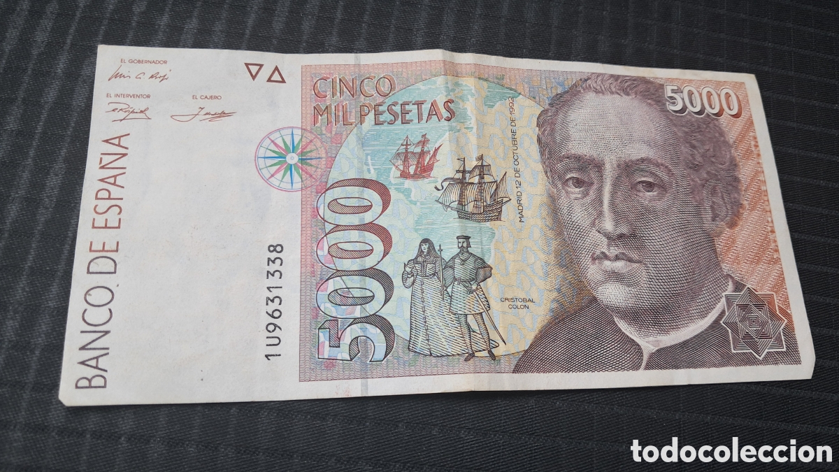 Billetes espa&ntilde;oles: Billete 5000 pesetas 1992