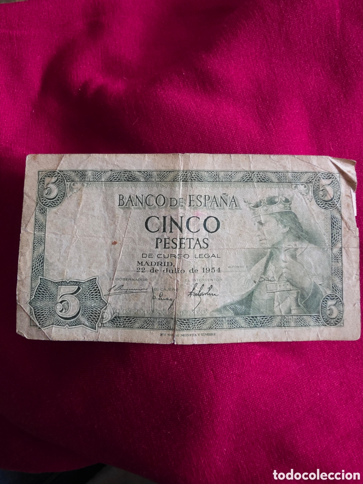 Billetes espa&ntilde;oles: BILLETE 5 PESETAS ESPA&Ntilde;A