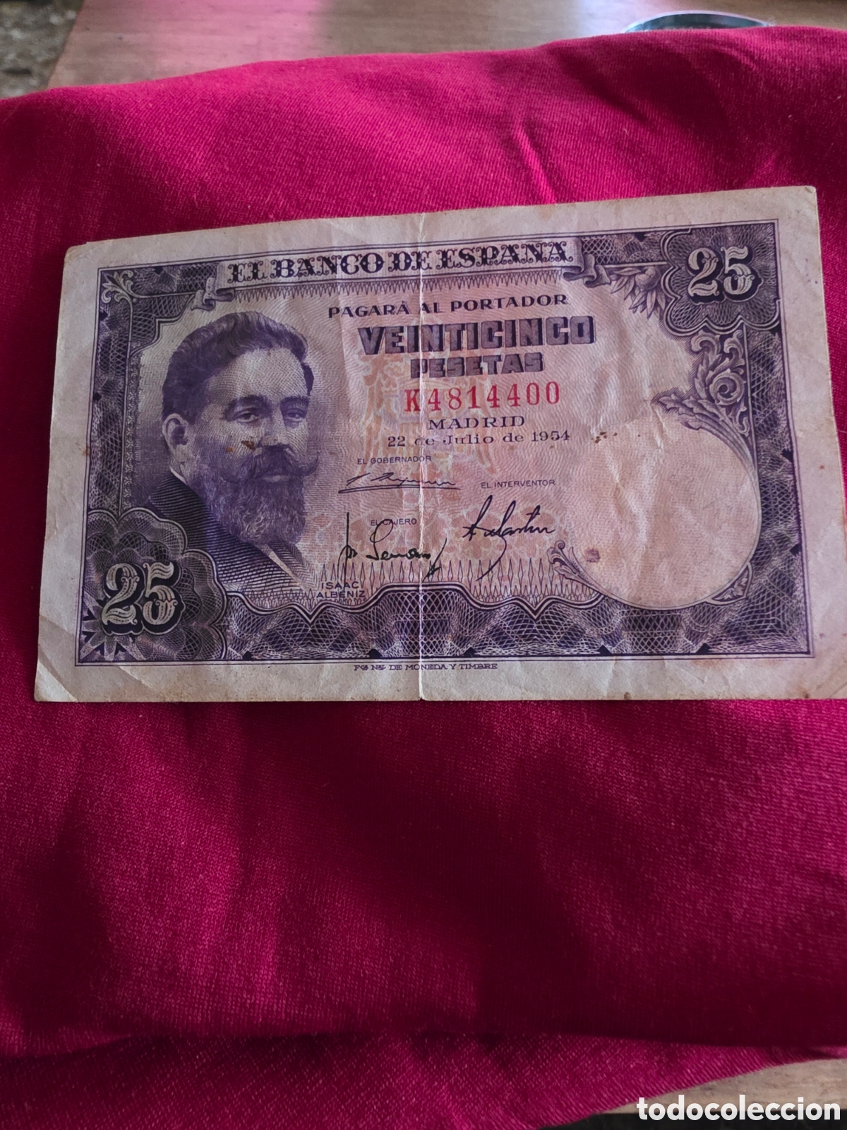 Billetes espa&ntilde;oles: BILLETE 25 PESETAS RSPA&Ntilde;A