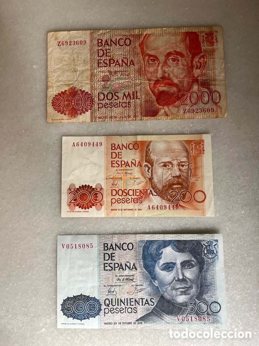 Billetes espa&ntilde;oles: Billete de 2000/500/200 pesetas