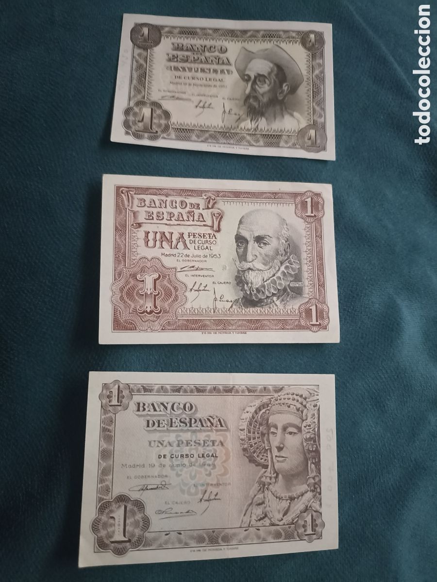 Billetes espa&ntilde;oles: Billete 1 peseta . Nuevos sin circular