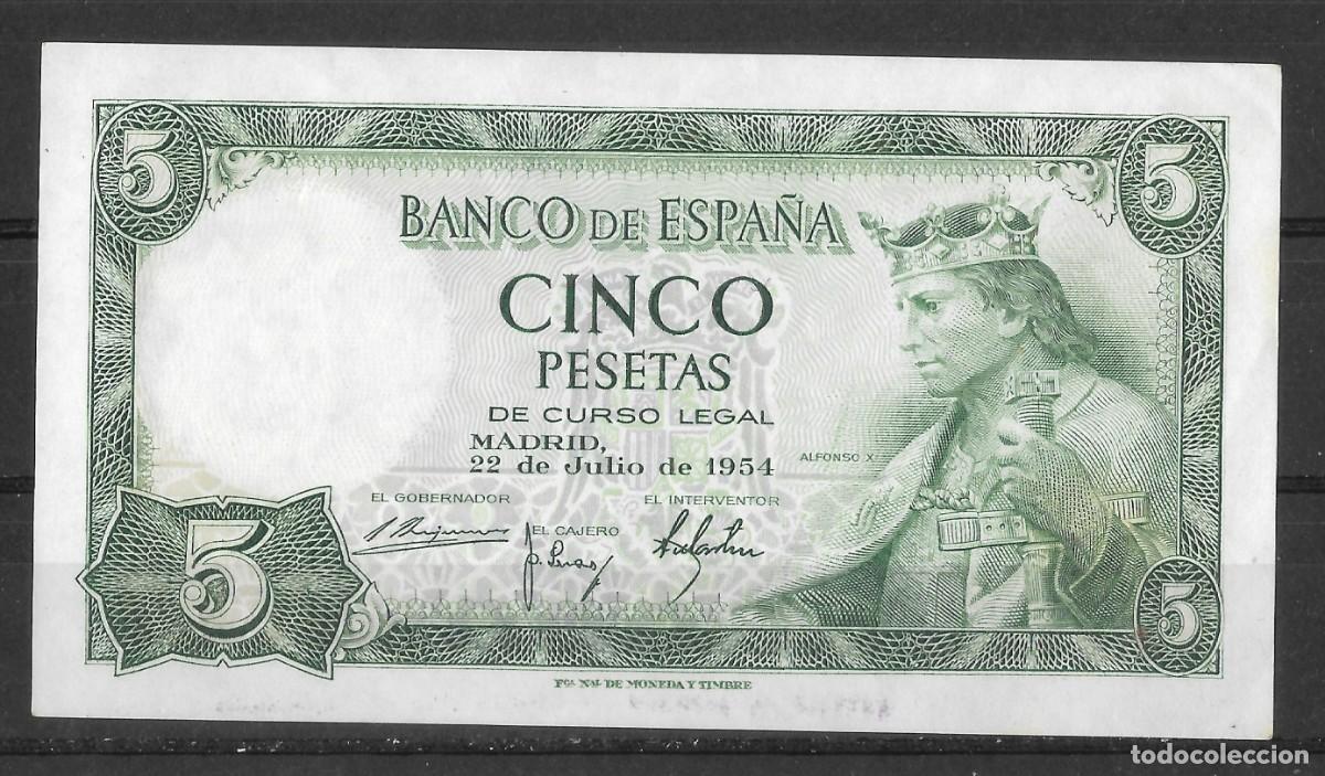 Billetes espa&ntilde;oles: BILLETE 5 PESETAS 1954 SERIE P SIN CIRCULAR