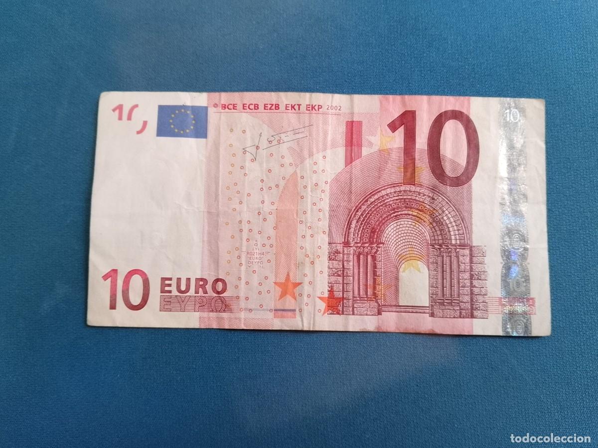 Billetes espa&ntilde;oles: 10 euros 2 firma de Trichet