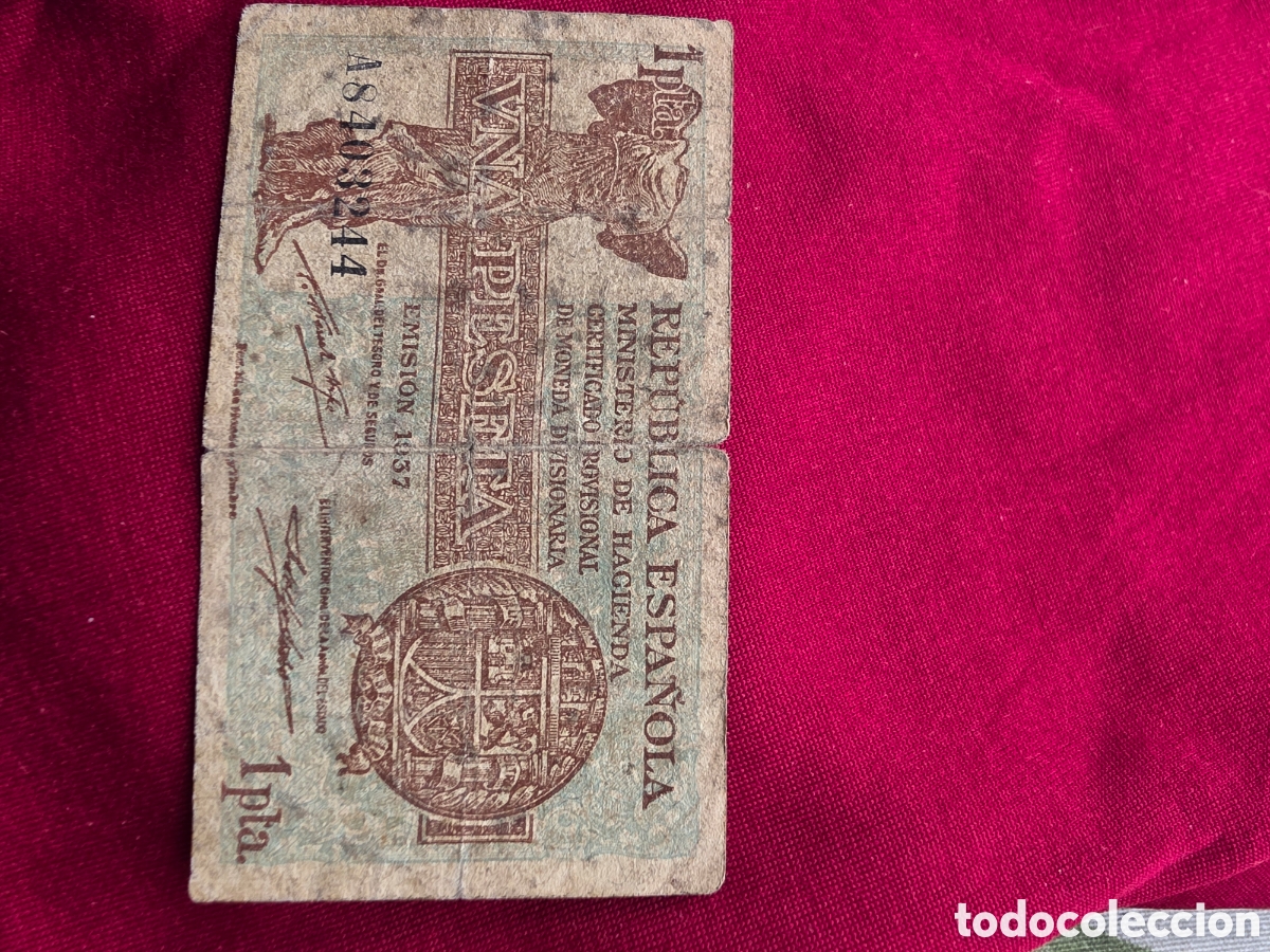 Billetes espa&ntilde;oles: BILLETE 1 PESETA ESPA&Ntilde;A