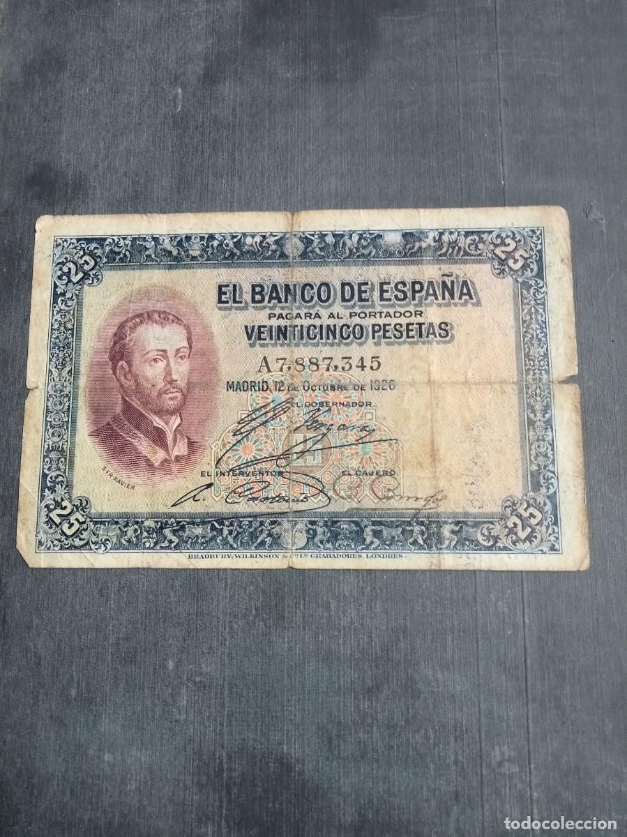 Billetes espa&ntilde;oles: BILLETE ESPA&Ntilde;A 25 PESETAS 1926 SAN FRANCISCO JAVIER - SERIE A