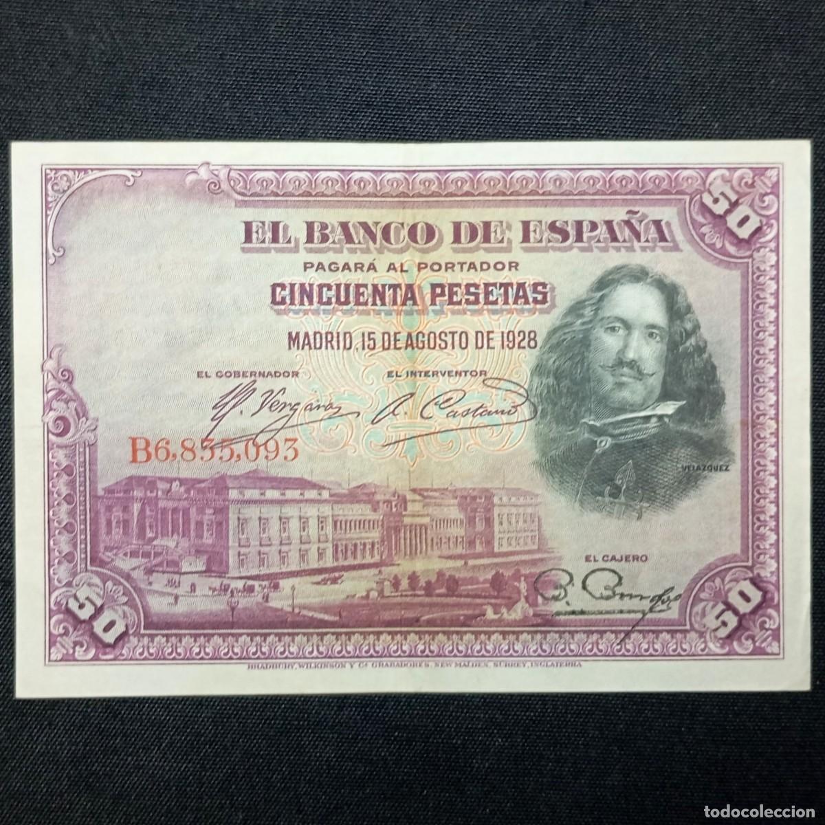 Billetes espa&ntilde;oles: ⚜️ &Ntilde;09X05B. Espa&ntilde;a. 5 pesetas 1928. Serie B