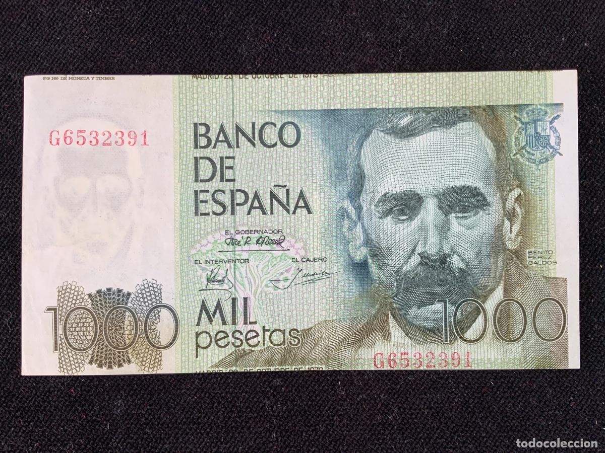 Billetes espa&ntilde;oles: Error billete de 1000 pesetas 1979, corte desplazado, excelente conservacion!!