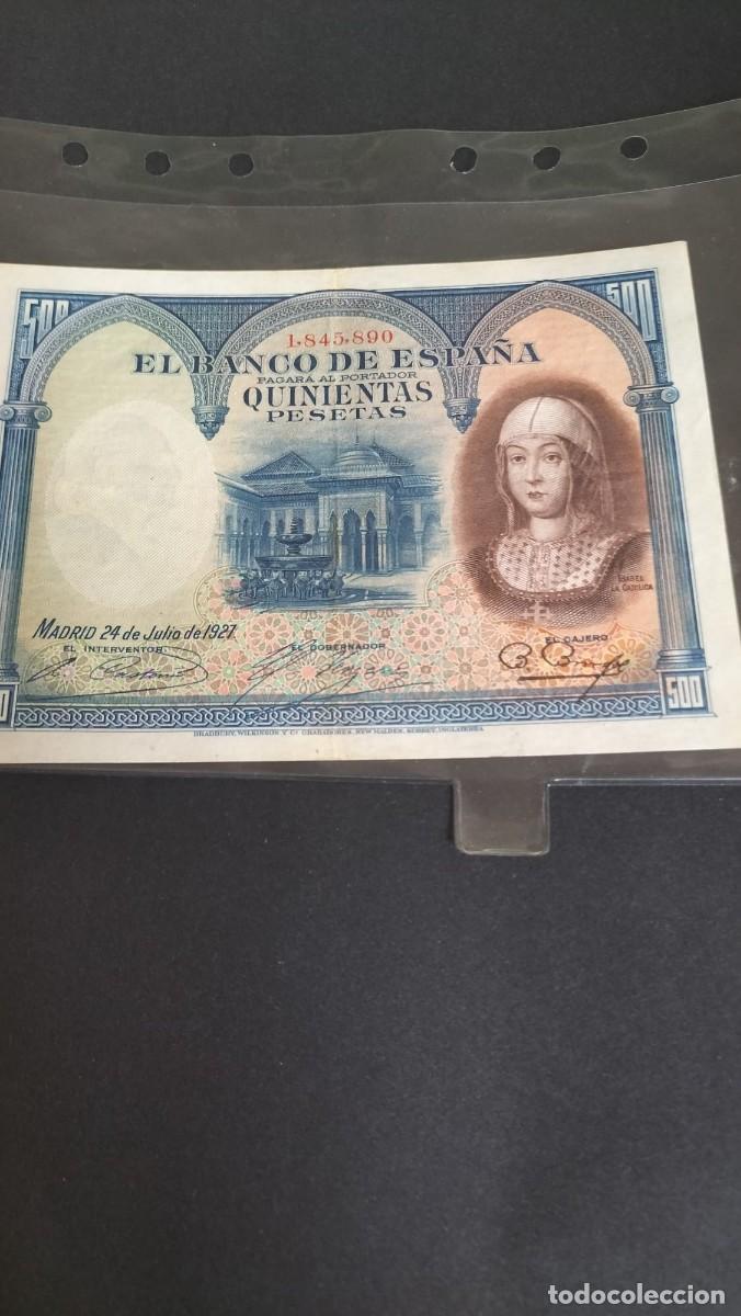 Billetes espa&ntilde;oles: 500 pesetas 1926 Isabel la catolica