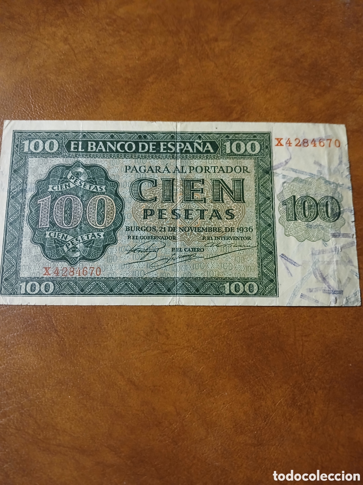 Billetes espa&ntilde;oles: BILLETE 100 PESETAS 1936 BURGOS.