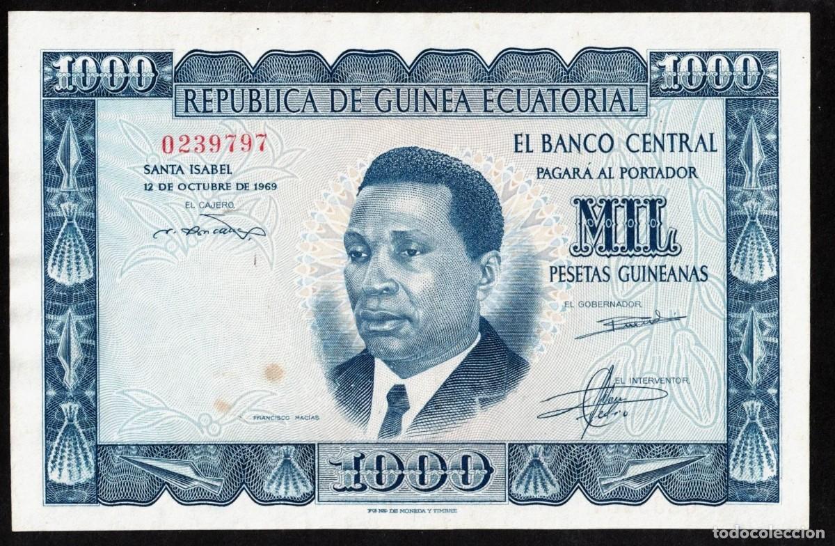 Billetes espa&ntilde;oles: GUINEA ECUATORIAL RARO |SOLO ACEPTO PAYPAL| BILLETE 1000 PESETAS 1969 GUINEANAS LEER DESCRIPCION