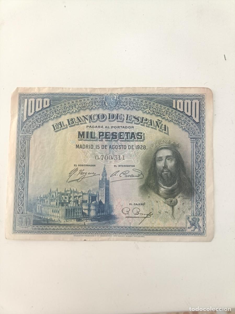Billetes espa&ntilde;oles: Billete de 1000 pesetas 1928