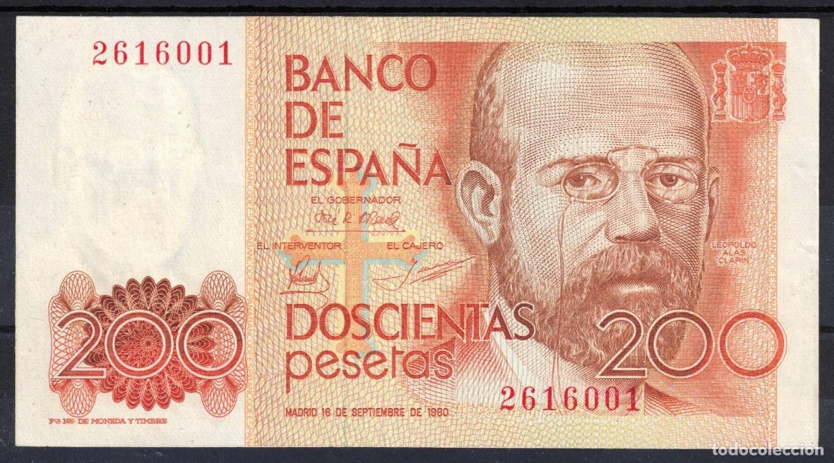 Billetes espa&ntilde;oles: BILLETE ESPA&Ntilde;A 200 PESETAS 1980 LEOPOLDO ALAS CLARIN - SIN SERIE - SC-