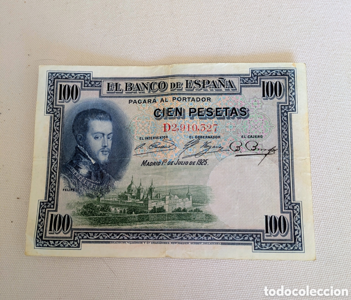 Billetes espa&ntilde;oles: Billete cien pesetas 1925