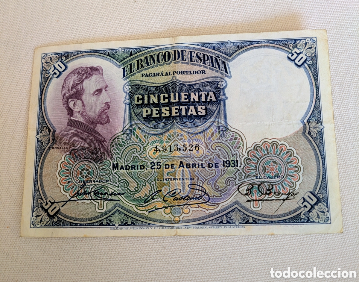 Billetes espa&ntilde;oles: Billete 50 pesetas 1931