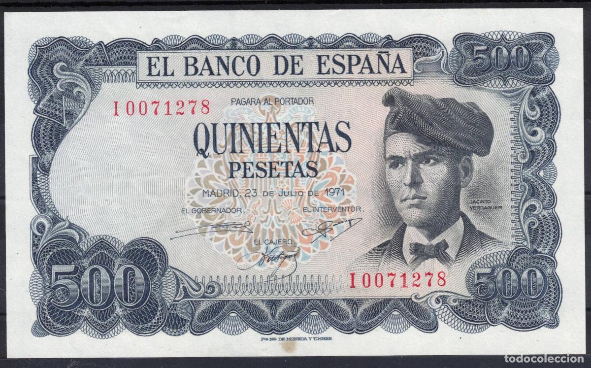 Billetes espa&ntilde;oles: BILLETE ESPA&Ntilde;A 500 PESETAS 1971 JACINTO VERDAGUER - SERIE I - SC