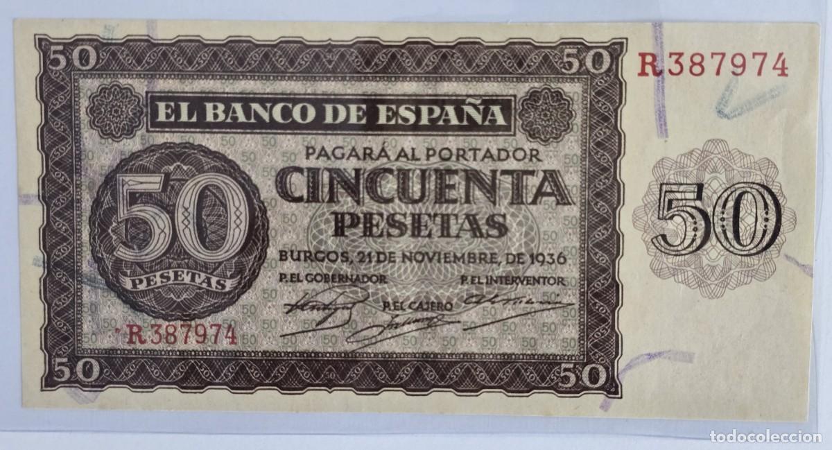 Spanish Banknotes: Billete 50 Pesetas - Emisi&oacute;n 21 de Noviembre de 1936. Serie: R.