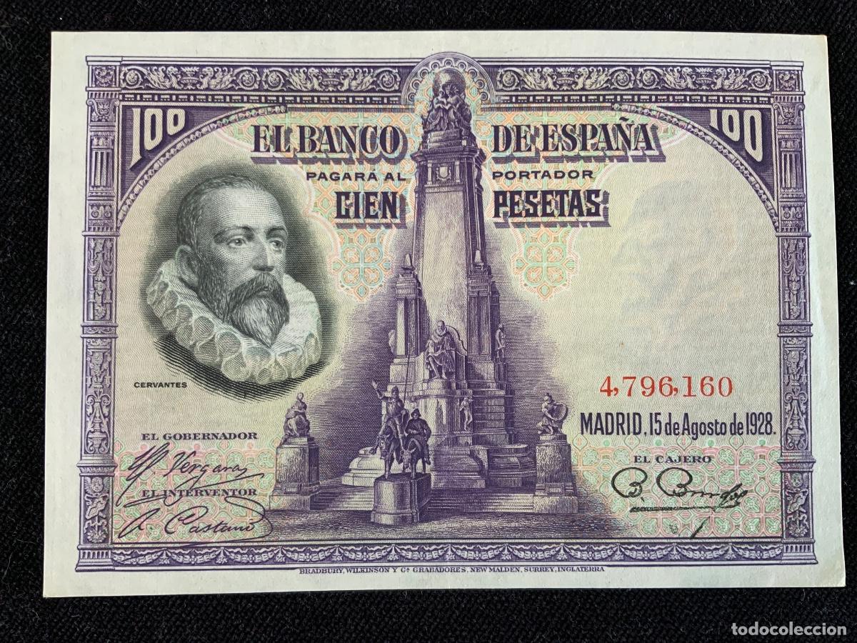 Billetes espa&ntilde;oles: Billete de 100 pesetas 1928 ebc.