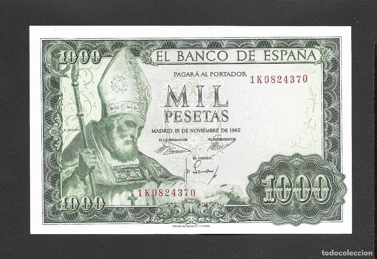 Billetes espa&ntilde;oles: 1000 PESETAS 1965 SERIE 1K EBC
