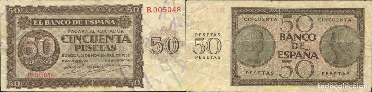 Billetes espa&ntilde;oles: 8481 ESPA&Ntilde;A 1936 50 Pesetas Estado espa&ntilde;ol 21 de noviembre 1936