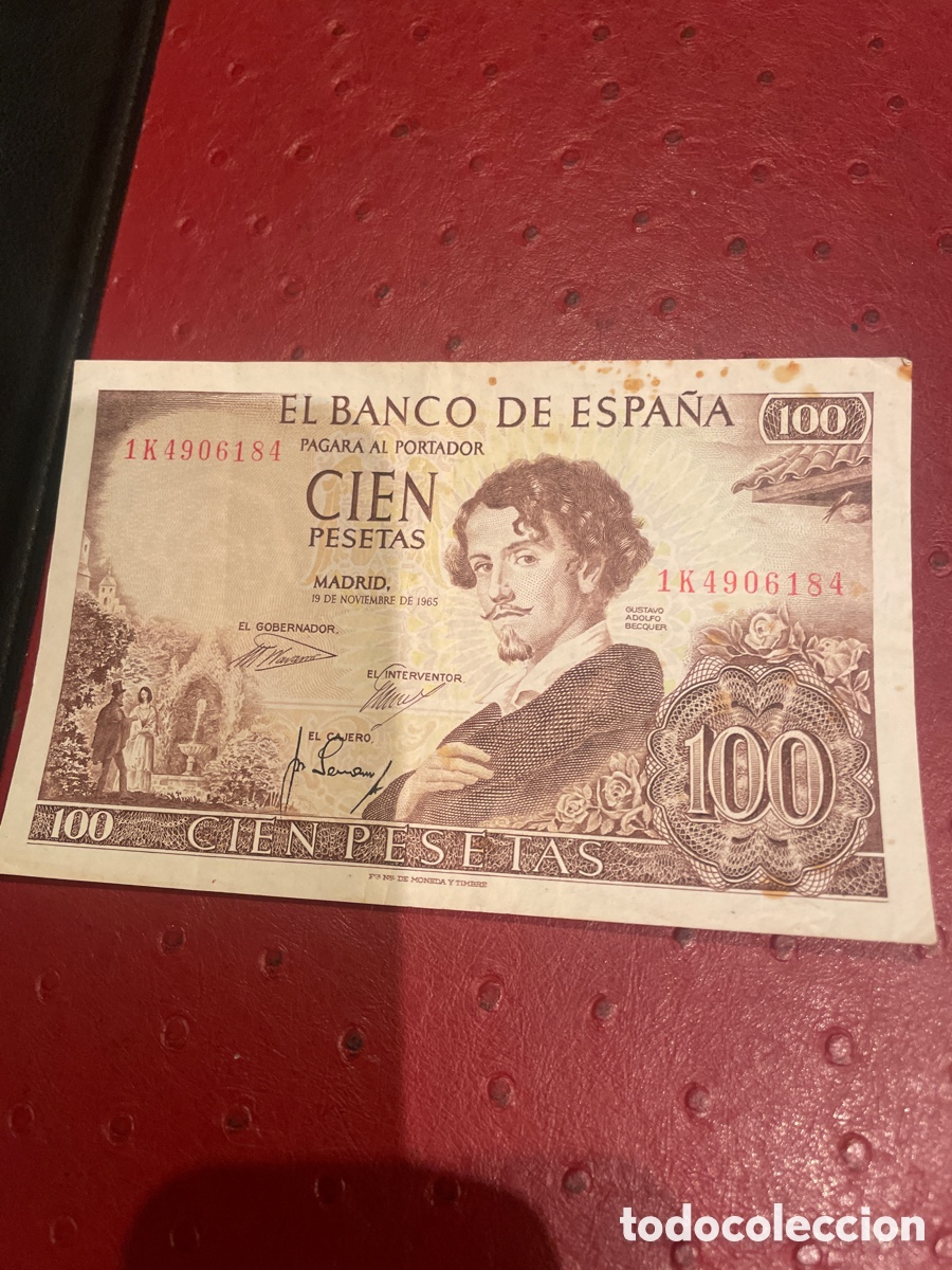 Billetes espa&ntilde;oles: BILLETE DE ESPA&Ntilde;A DE 1965 DE 100 PESETAS