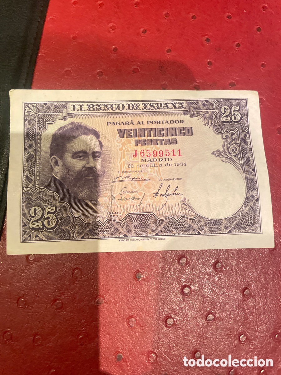 Billetes espa&ntilde;oles: BILLETE DE ESPA&Ntilde;A DE 1954 DE 25 PESETAS